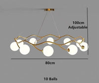 lustre moderne en verre blanc décoration artistique pour intérieur