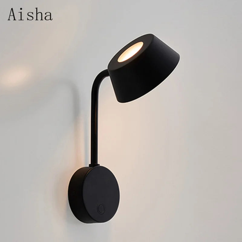 applique murale led rotative design nordique créatif moderne - vue 3 sur 9