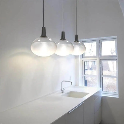 suspension en verre design italien pour intérieur moderne - vue 5 sur 9