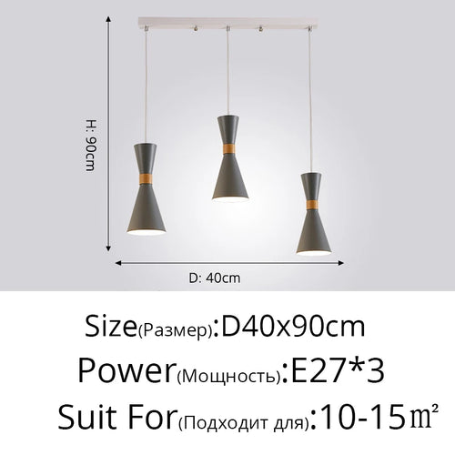 suspension moderne en bois créative macaron - vue 12 sur 17