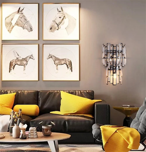 applique murale moderne en cristal pour décoration intérieure élégante - vue 5 sur 6