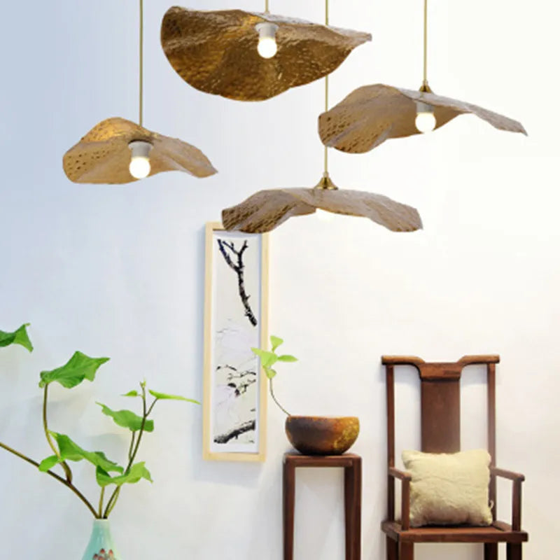 lustre rétro créatif design lotus pour café et restaurant - vue 4 sur 6