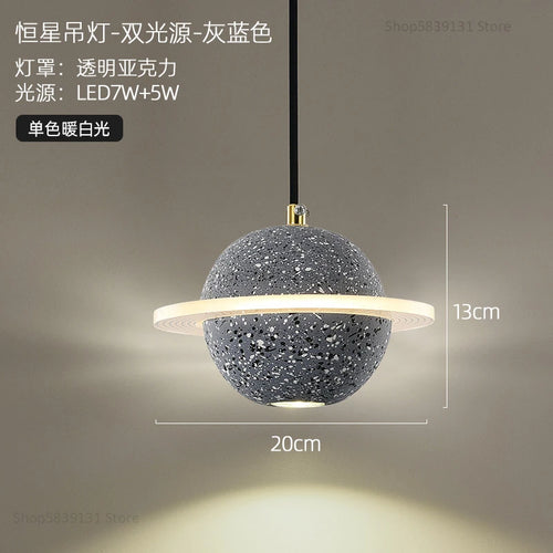suspension modernes en ciment led pour restaurant barre lumineuse - vue 13 sur 23