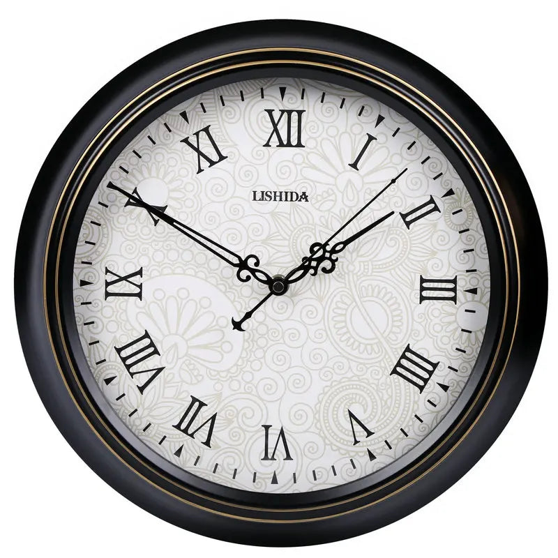 horloge murale silencieuse rétro style shabby chic décoration intérieure - vue 14 sur 24