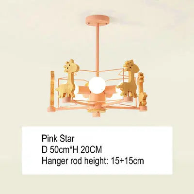 Suspension LED diamant bois Etoile - vue 8 sur 11