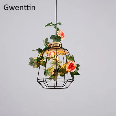 suspension moderne en bois avec éclairage led pour plantes - vue 8 sur 12
