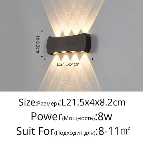applique murale led moderne imperméable pour extérieur minimaliste - vue 11 sur 18