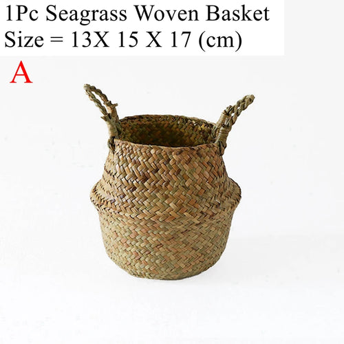 panier en osier d'algues rotin pour rangement et pique-nique - vue 13 sur 13