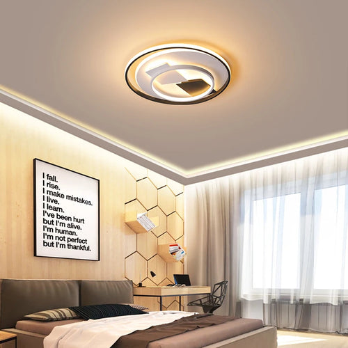 plafonnier led art déco géométrique luxe pour éclairage intérieur - vue 4 sur 11