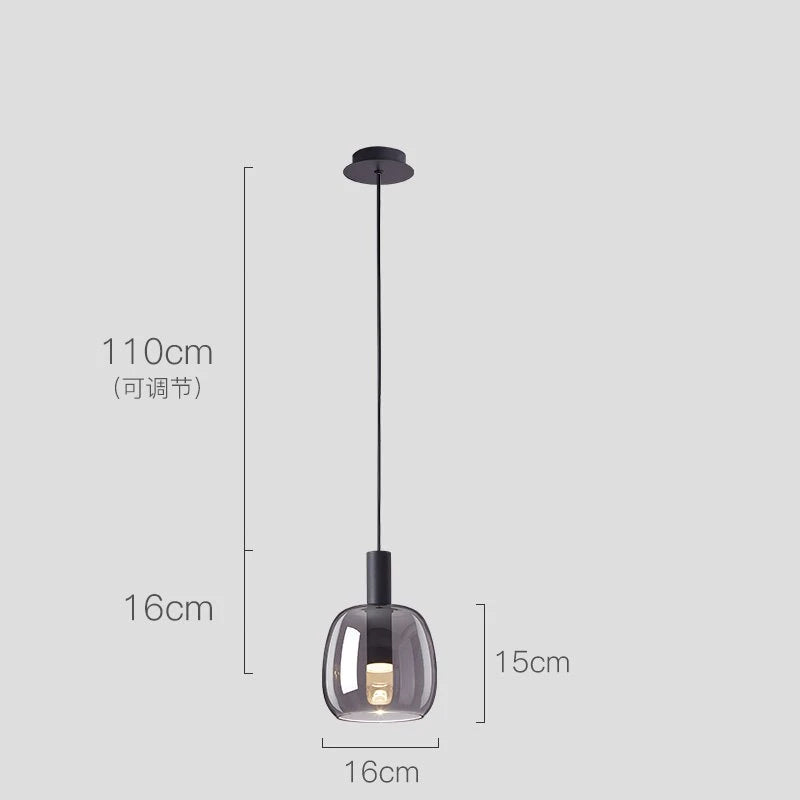 suspension en verre pour décoration d'intérieur moderne - vue 8 sur 12