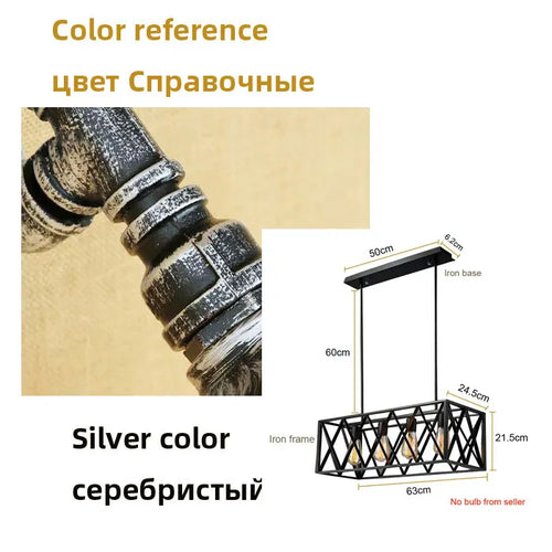 lustre loft vintage en fer pour bar club restaurant industriel - vue 11 sur 12