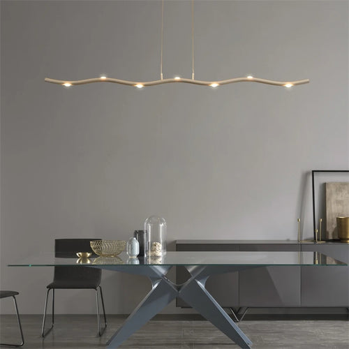 suspension led design post-moderne simple courbe - vue 2 sur 7