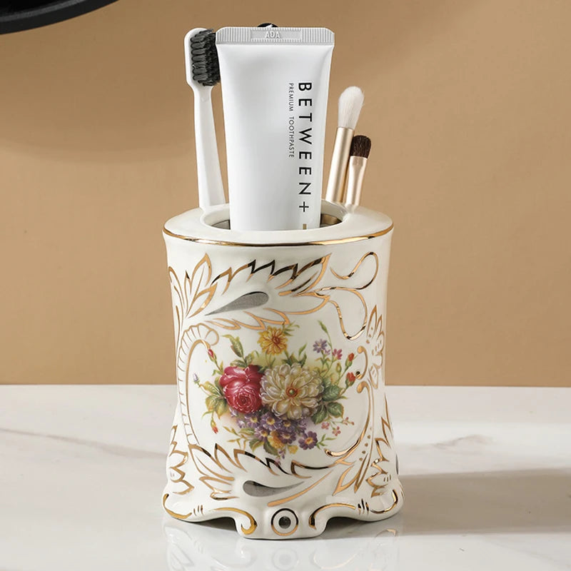porte-brosse à dents en céramique design moderne pour salle de bain - vue 9 sur 10