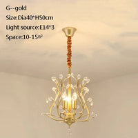 plafonnier led en cristal doré pour décoration moderne