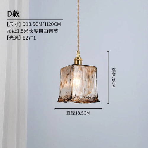 suspension en verre rétro style industriel pour intérieur décoratif - vue 9 sur 11