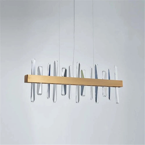 lustre en cristal k9 design art déco avec éclairage led - vue 6 sur 6