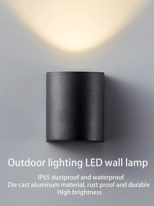 applique murale led extérieure étanche en aluminium - vue 3 sur 5