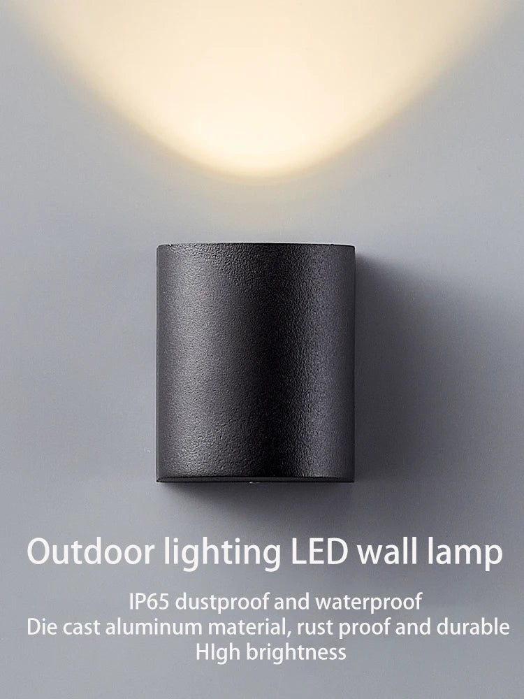 applique murale led extérieure étanche en aluminium - vue 2 sur 5