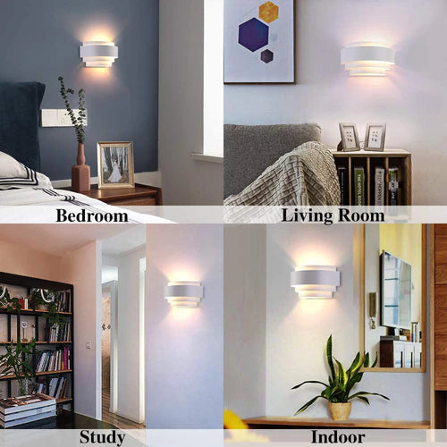 Style nordique éclairage intérieur E27 applique murale LED lumières moderne haut vers le bas lampe de chevet luminaire applique couloir intérieur salon chambre - vue 3 sur 5