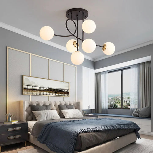 lustre en verre design pour un éclairage élégant intérieur - vue 5 sur 12