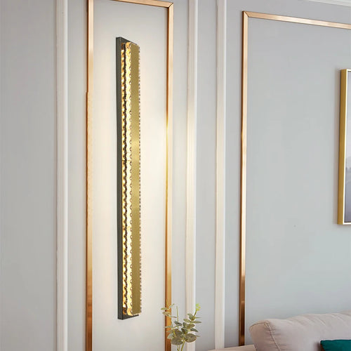 applique murale de luxe dorée longue bande imperméable décoration ambiance extérieure - vue 5 sur 10