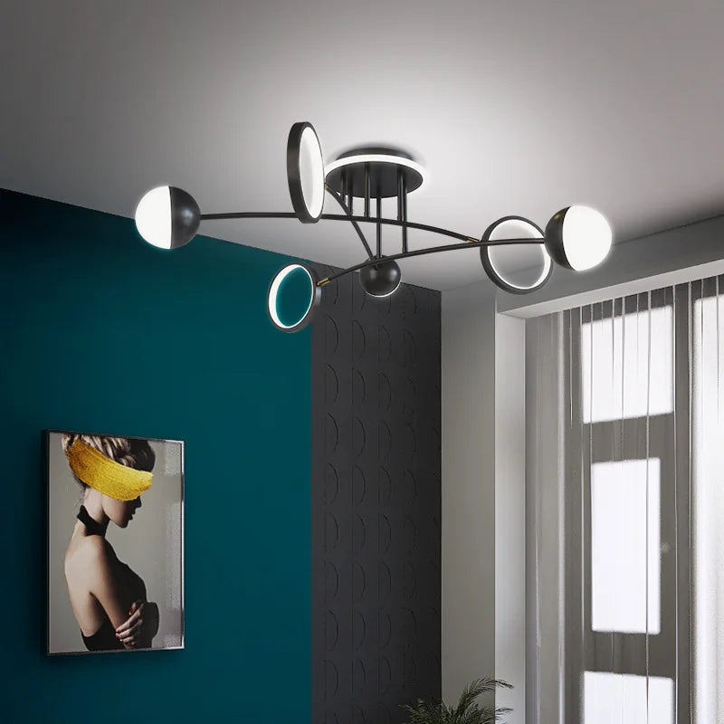 plafonnier moderne décoratif pour intérieur et luminaires LED - vue 4 sur 12
