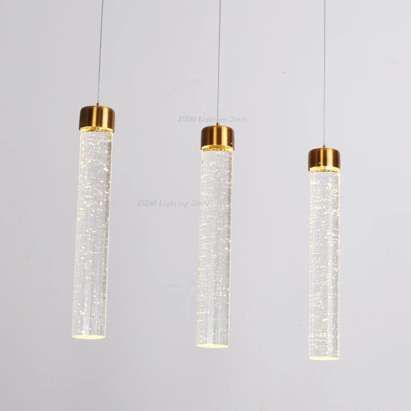 suspension moderne en cristal à bulles pour bars et cafés - vue 2 sur 9