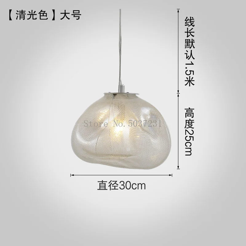 lustre en verre de luxe led post-moderne nordique créatif - vue 7 sur 12