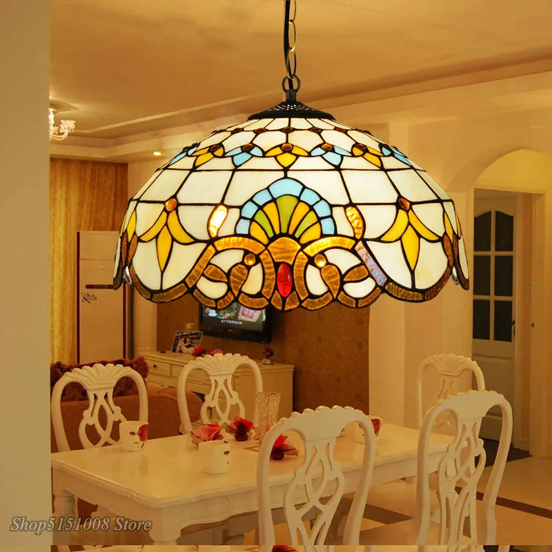 suspension baroque en verre teinté pour intérieur élégant - vue 1 sur 15