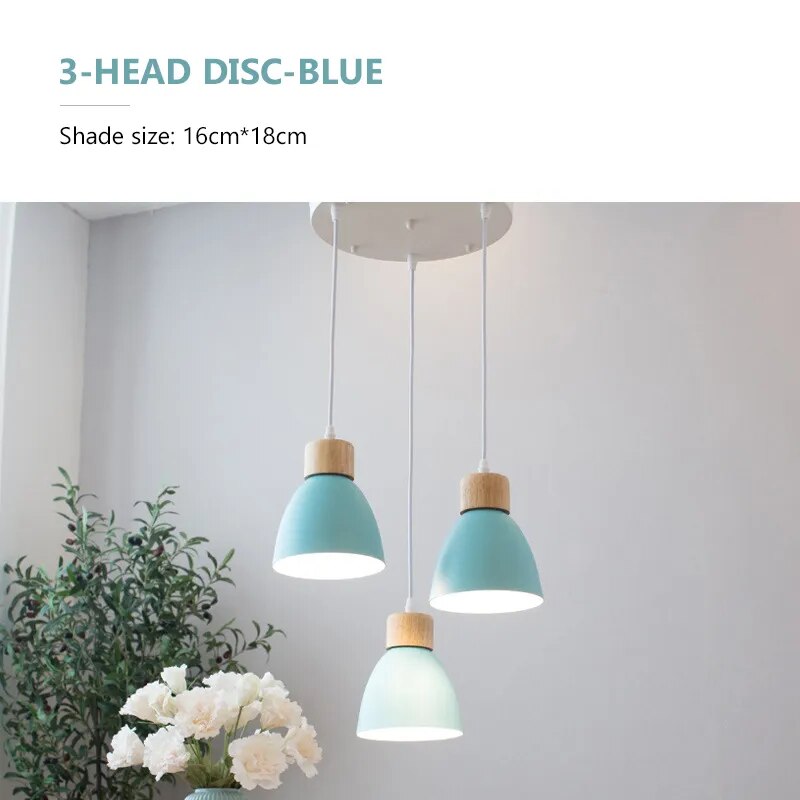 Lustre nordique bois 3 têtes décor - vue 18 sur 26