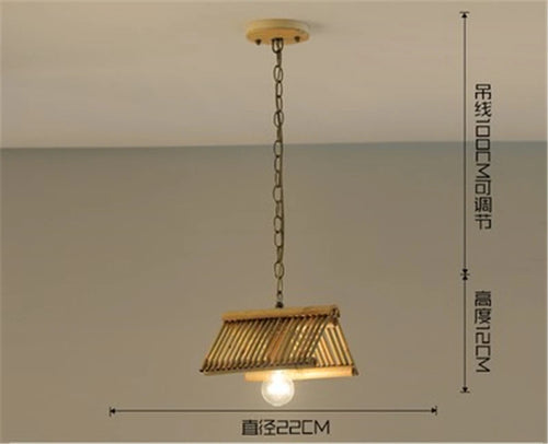 lustre en bambou vintage pour café bar et restaurant - vue 10 sur 9