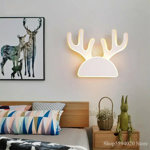applique murale en acrylique tête de cerf pour chambre d enfant - vue 2 sur 11
