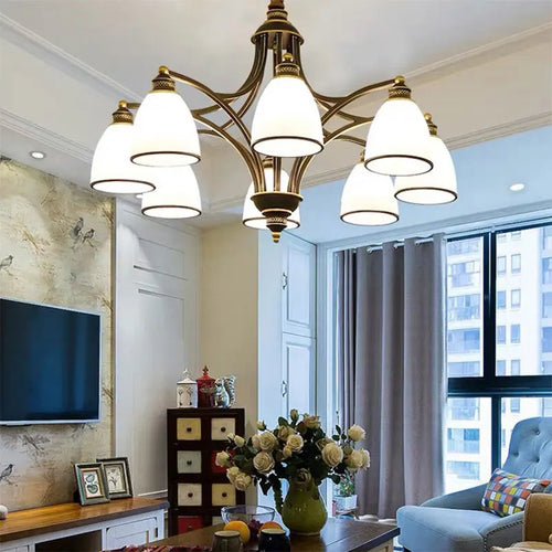 lustre rétro américain pour éclairage intérieur de plafond - vue 3 sur 19