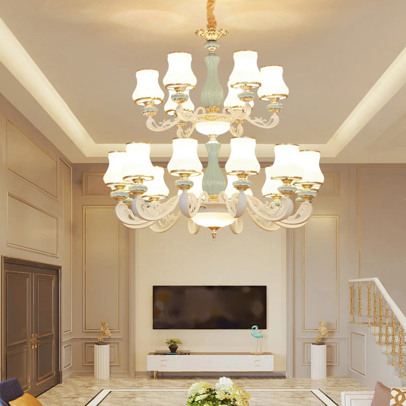 lustre en céramique moderne pour un éclairage élégant intérieur - vue 1 sur 19