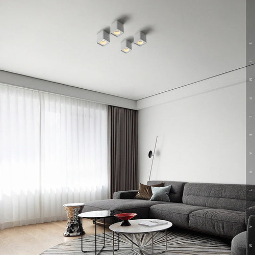 spot led super lumineux carré à intensité réglable monté en surface - vue 2 sur 4