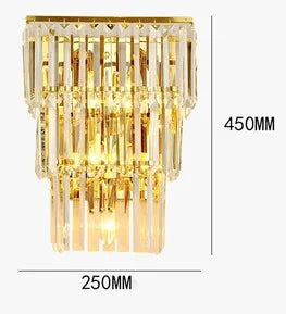 applique murale moderne led en cristal design élégant pour intérieur - vue 15 sur 23