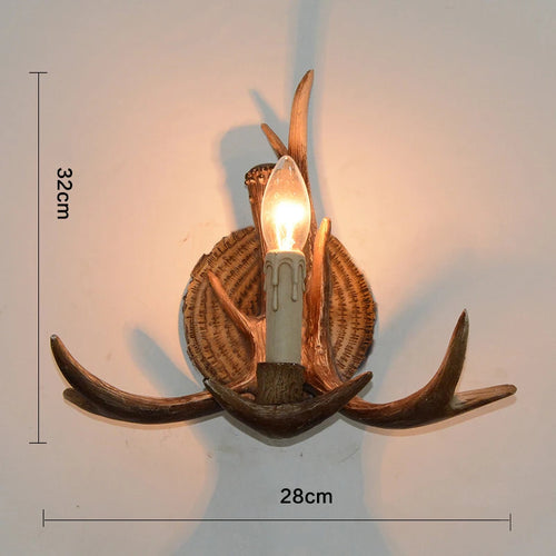 applique murale led en forme de bois de cerf en résine décorative - vue 5 sur 8