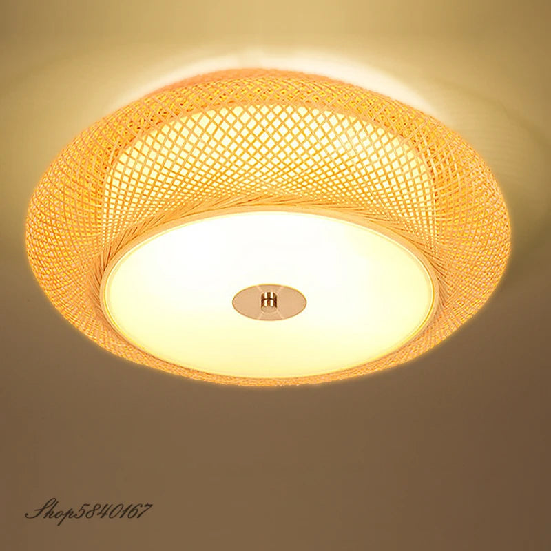suspension en bambou fait à la main style chinois décoratif - vue 6 sur 12