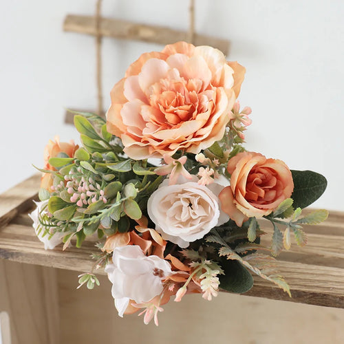 bouquet de pivoines artificielles pour mariage et décoration - vue 10 sur 12