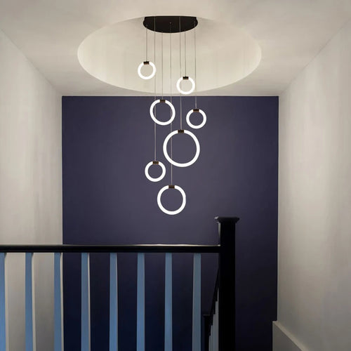 lustre moderne en anneau pour décoration intérieure élégante - vue 3 sur 14