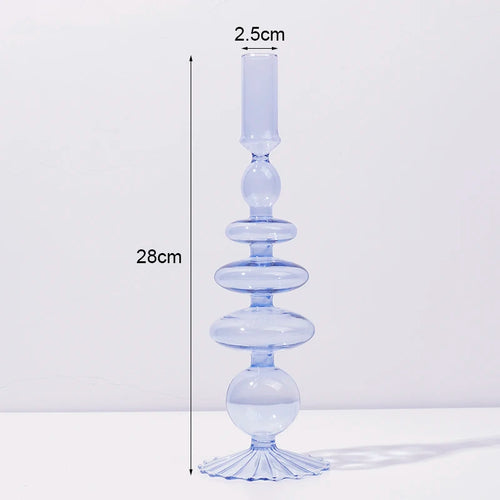 bougeoir en verre pour décoration romantique et festive - vue 14 sur 15