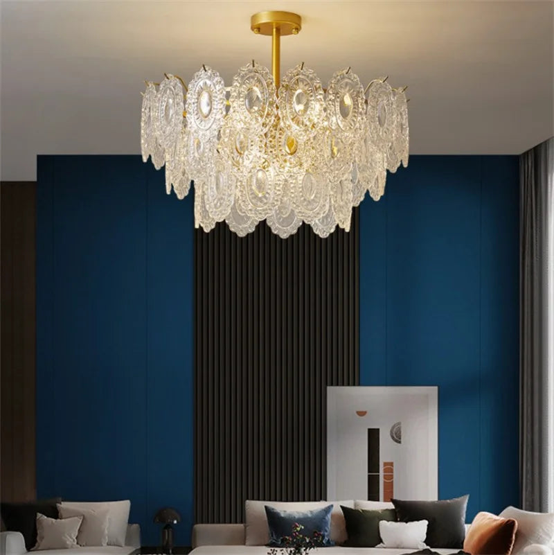 lustre en cristal moderne design luxe pour une ambiance élégante - vue 3 sur 15