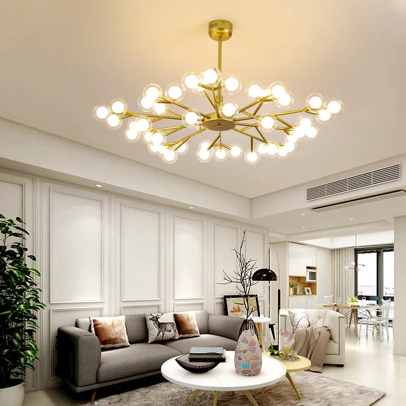 lustre moléculaire nordique design pour intérieur élégant - vue 3 sur 12