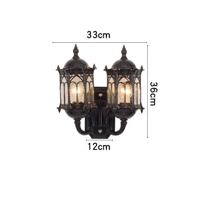 applique murale vintage en bronze pour extérieur étanche - vue 11 sur 12
