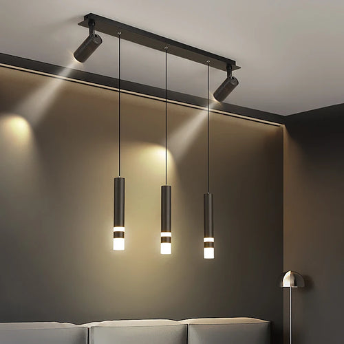lustre moderne minimaliste à trois led pour table luxe - vue 2 sur 12