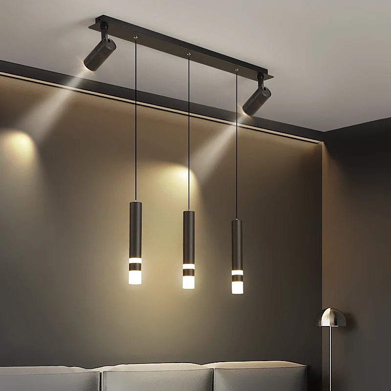 lustre moderne minimaliste à trois led pour table luxe - vue 2 sur 12
