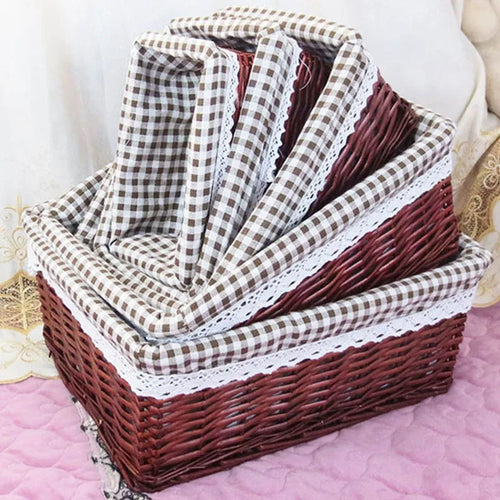 paniers de rangement en rotin faits main pour diverses utilisations - vue 9 sur 16