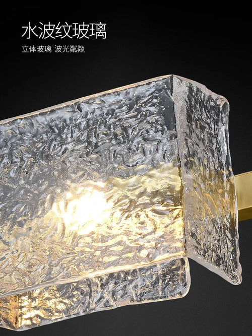 lustre moderne ondulation d'eau zhongdao luxe artistique verre - vue 6 sur 9