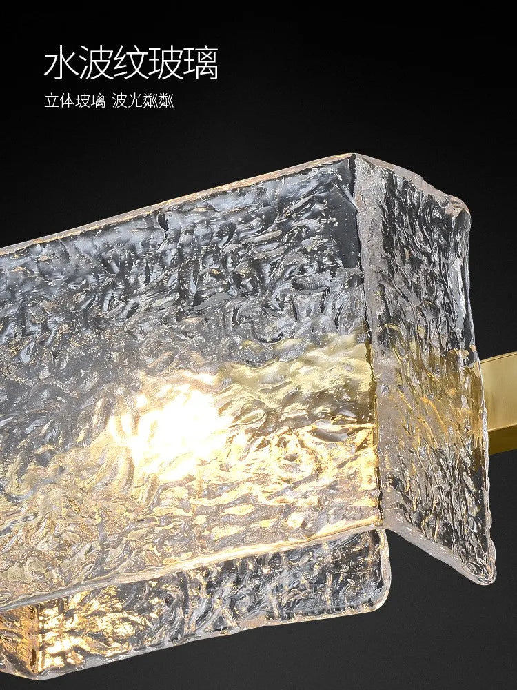 lustre moderne ondulation d'eau zhongdao luxe artistique verre - vue 5 sur 9