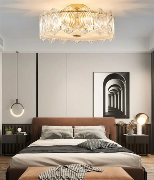 plafonnier en cristal moderne pour éclairage intérieur élégant - vue 5 sur 6